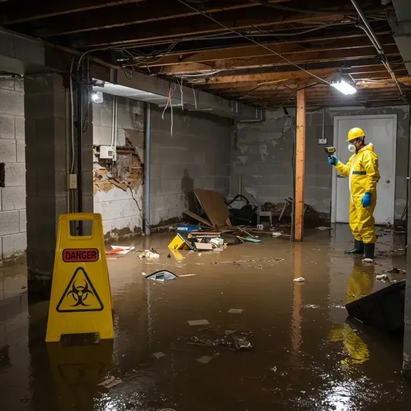 Flooded Basement Electrical Hazard in Moravia, NY Property